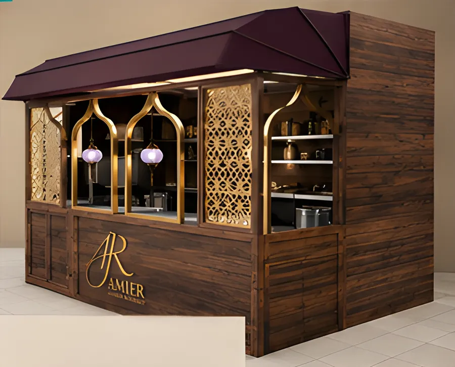 Foodstand perspectief, 3D-visualisatie